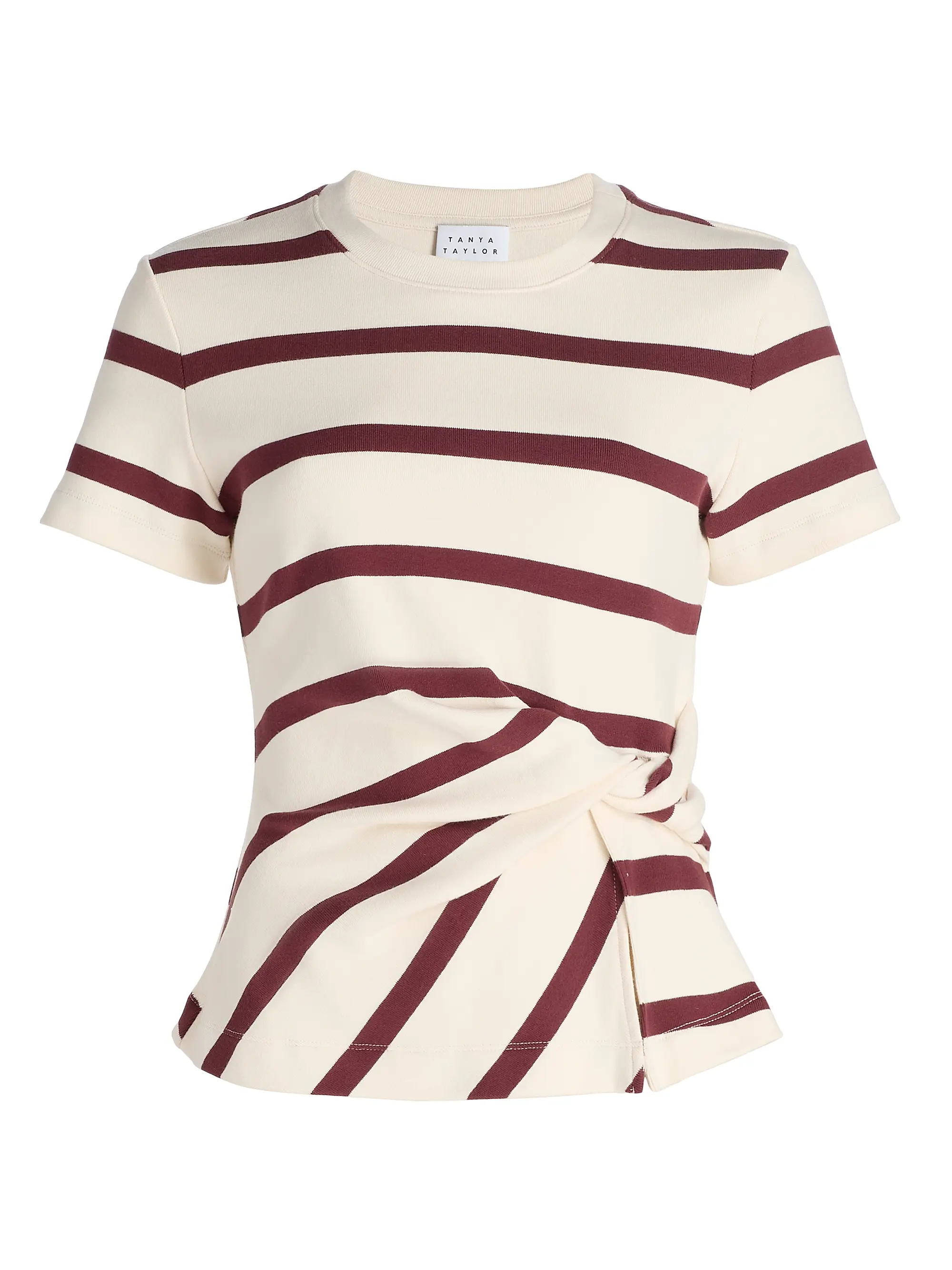 Carlita Striped Short-Sleeve Top