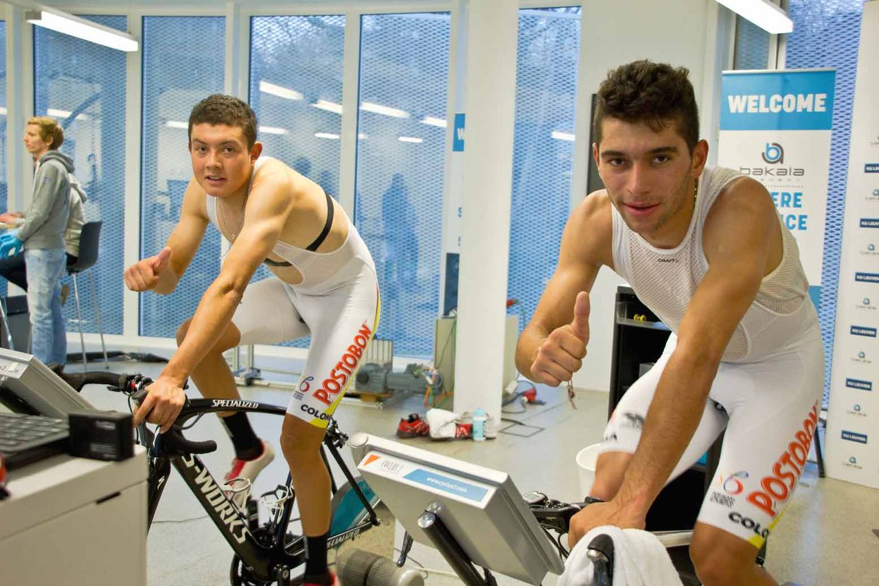 Fernando Gaviria and Rodolfo Contreras undergo testing with Etixx-QuickStep.
