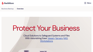 Backblaze Business website screenshot
