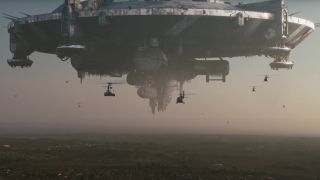The alien spacecraft in District 9