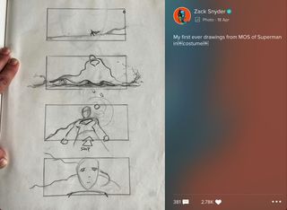 Zack Snyder's post on Vero