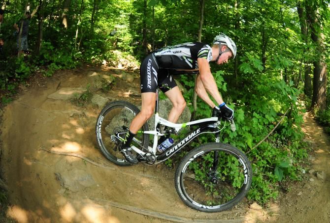 Keegan Swenson (Cannondale) spent much of the race in fourth position
