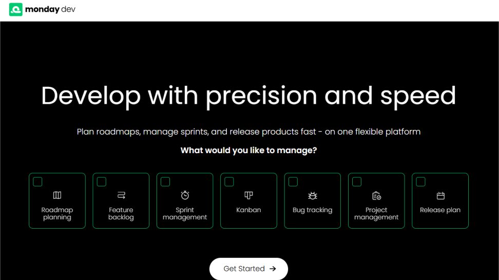 Monday dev website screenshot (June 2025)
