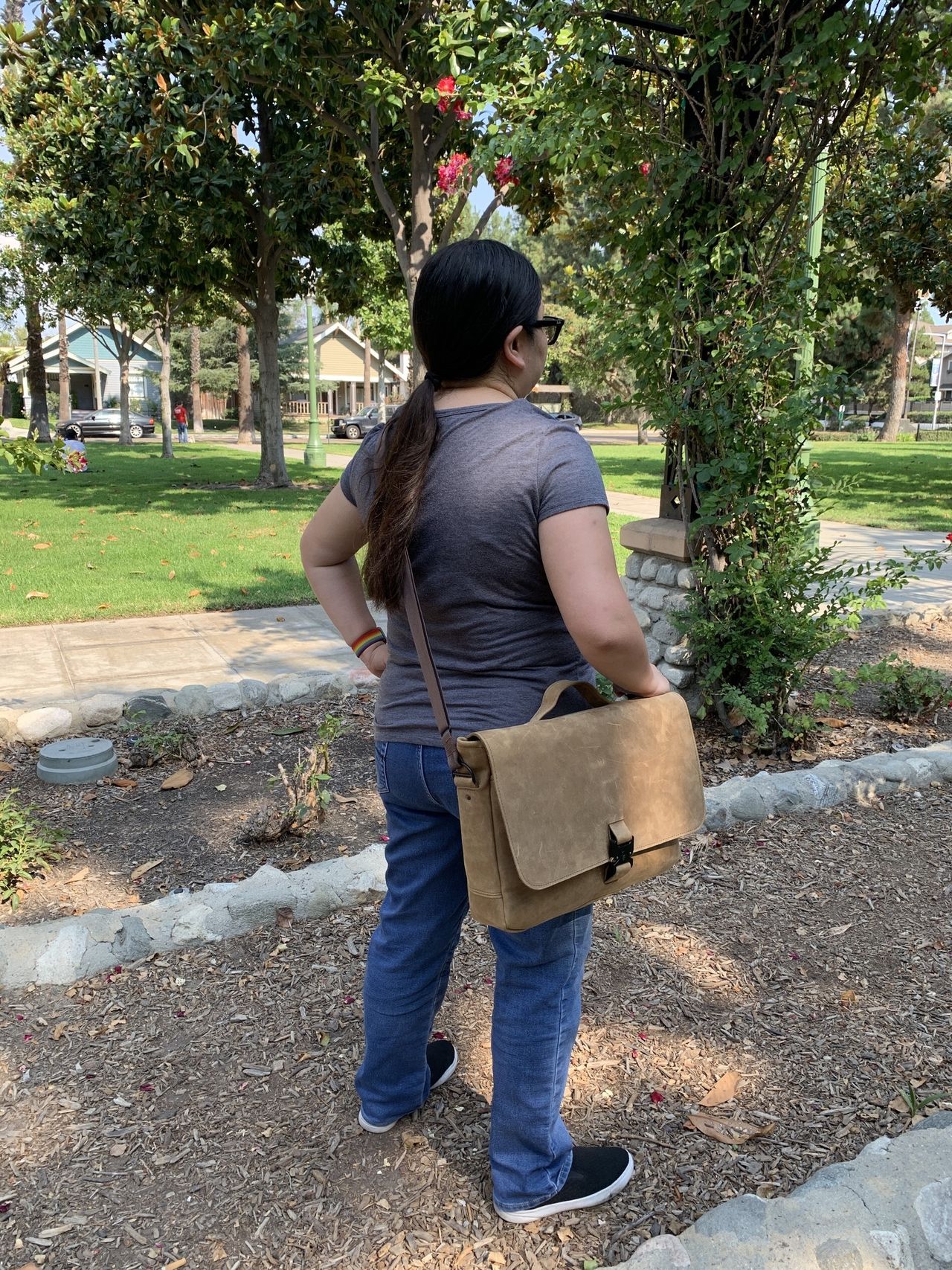Waterfield Designs Executive Leather Messenger crossbody style
