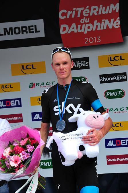 Flowers and a cow for Froome