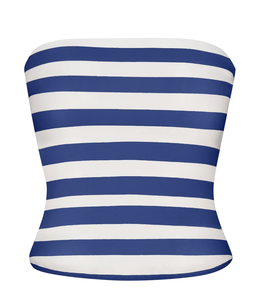 Anemos, Ritts Strapless Top in Striped Stretch Twill