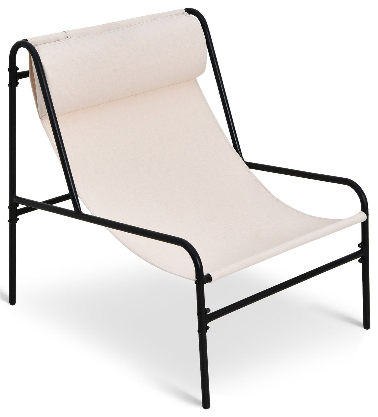 Habitat Teka Metal Garden Chair - Cream