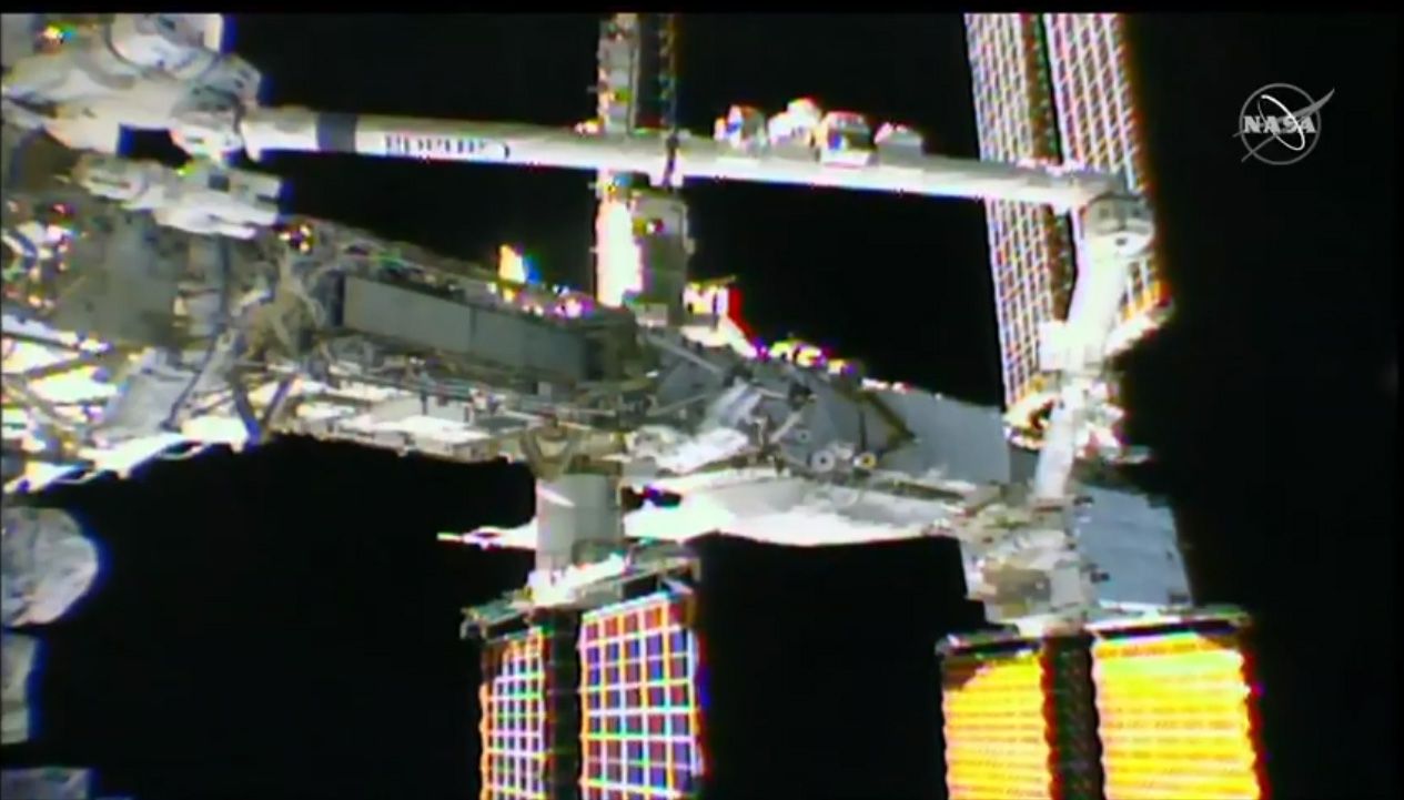 NASA astronauts Andrew Morgan and Christina Koch spent more than 6.5 hours replacing solar array batteries on the International Space Station during a spacewalk on Oct. 11, 2019, the day cosmonaut Alexei Leonov, the first spacewalker in history, died.