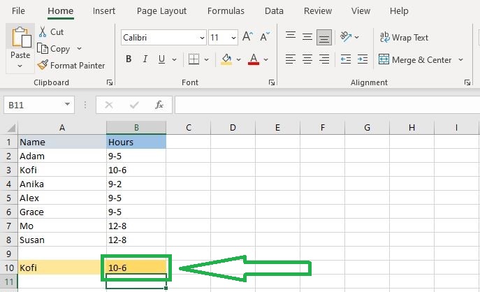 How to use VLOOKUP in Excel step 7: Press the Enter key