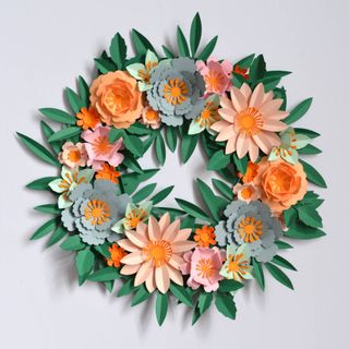 May Contain Glitter Paper Flower Wreath Craft Kit
