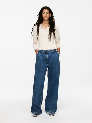 Wide Denim Trousers