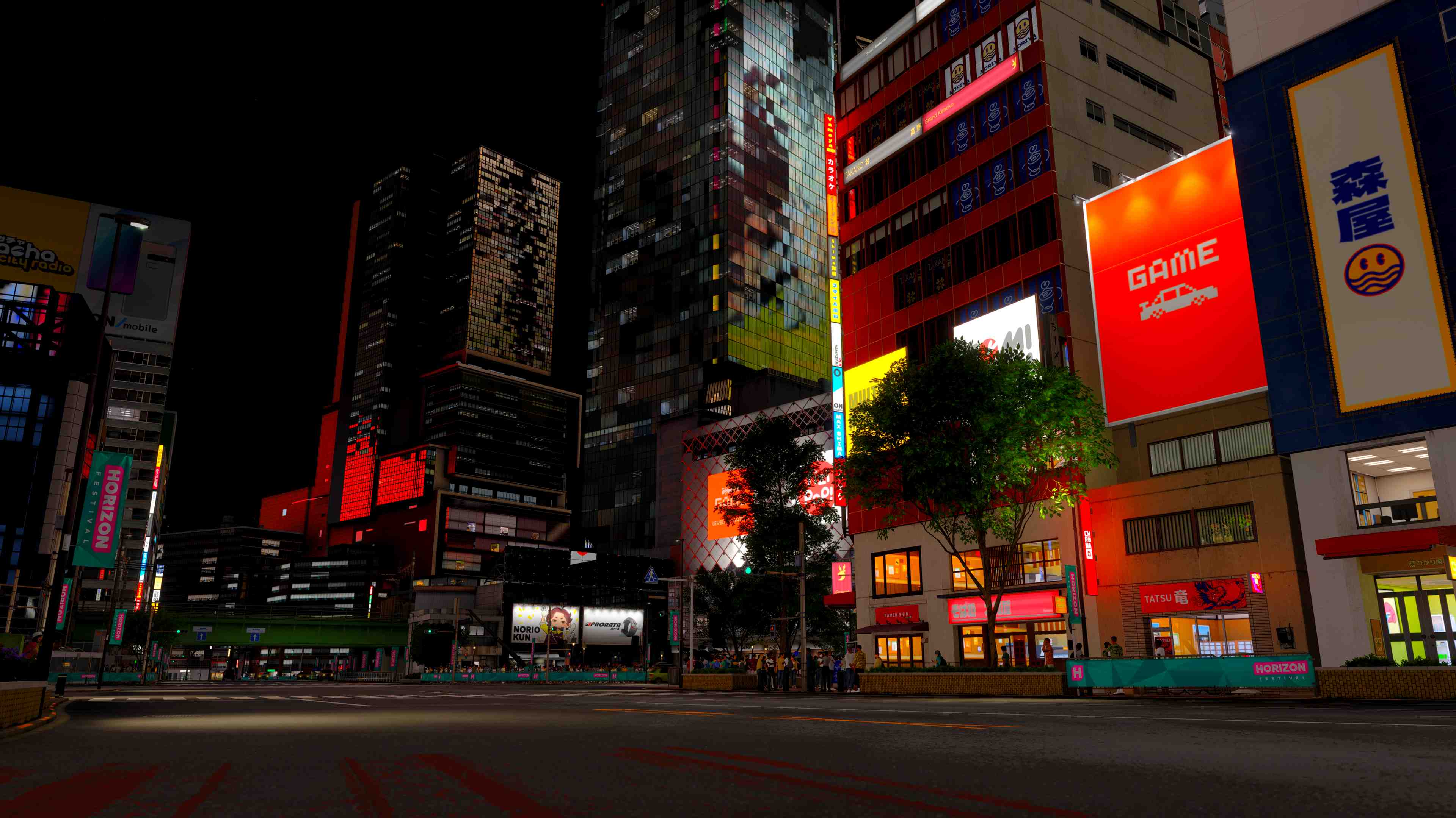 Forza Horizon 6 screenshot of downtown Tokyo.