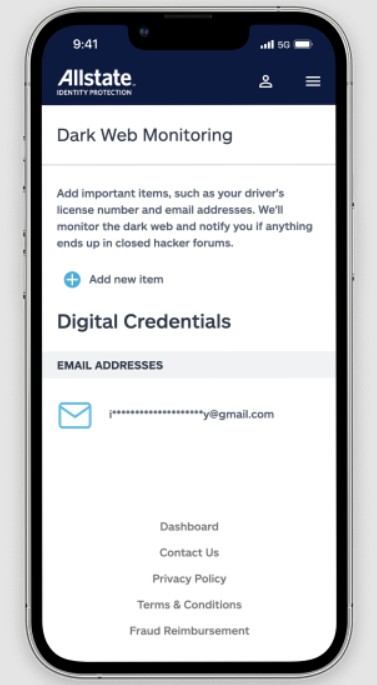 Allstate Identity Protection dark web monitoring