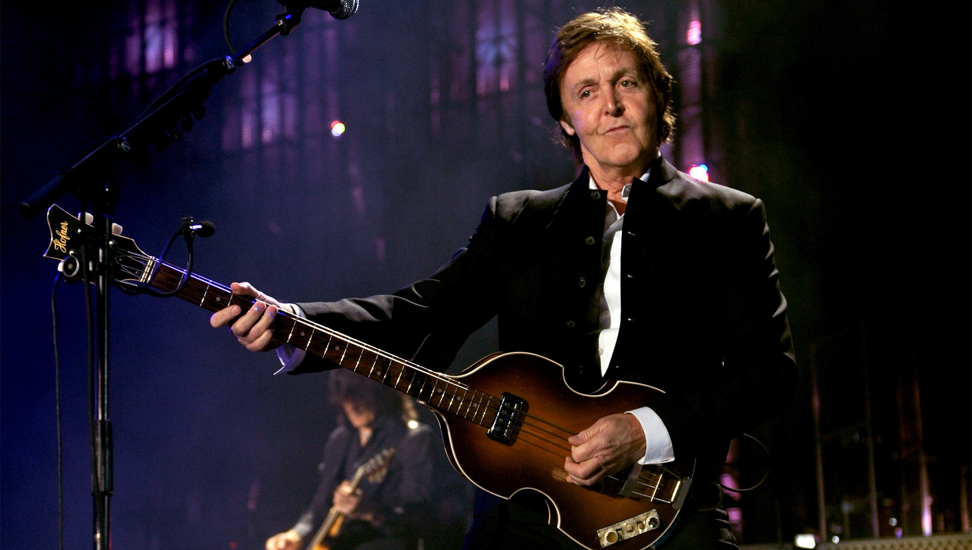 PALM DESERT, CA - APRIL 17: Paul McCartney performs at the Coachella Music and Arts Festival at the Empire Polo Field on April 17, 2009 in Palm Desert, California. *Exclusive*