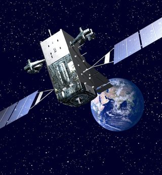 An artist's image of a GEO satellite