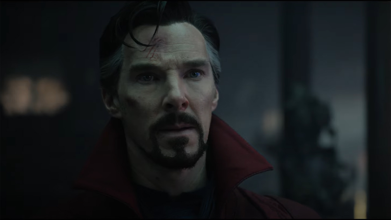 A screenshot of Doctor Stephen Strange in the Multiverse of Madness movie