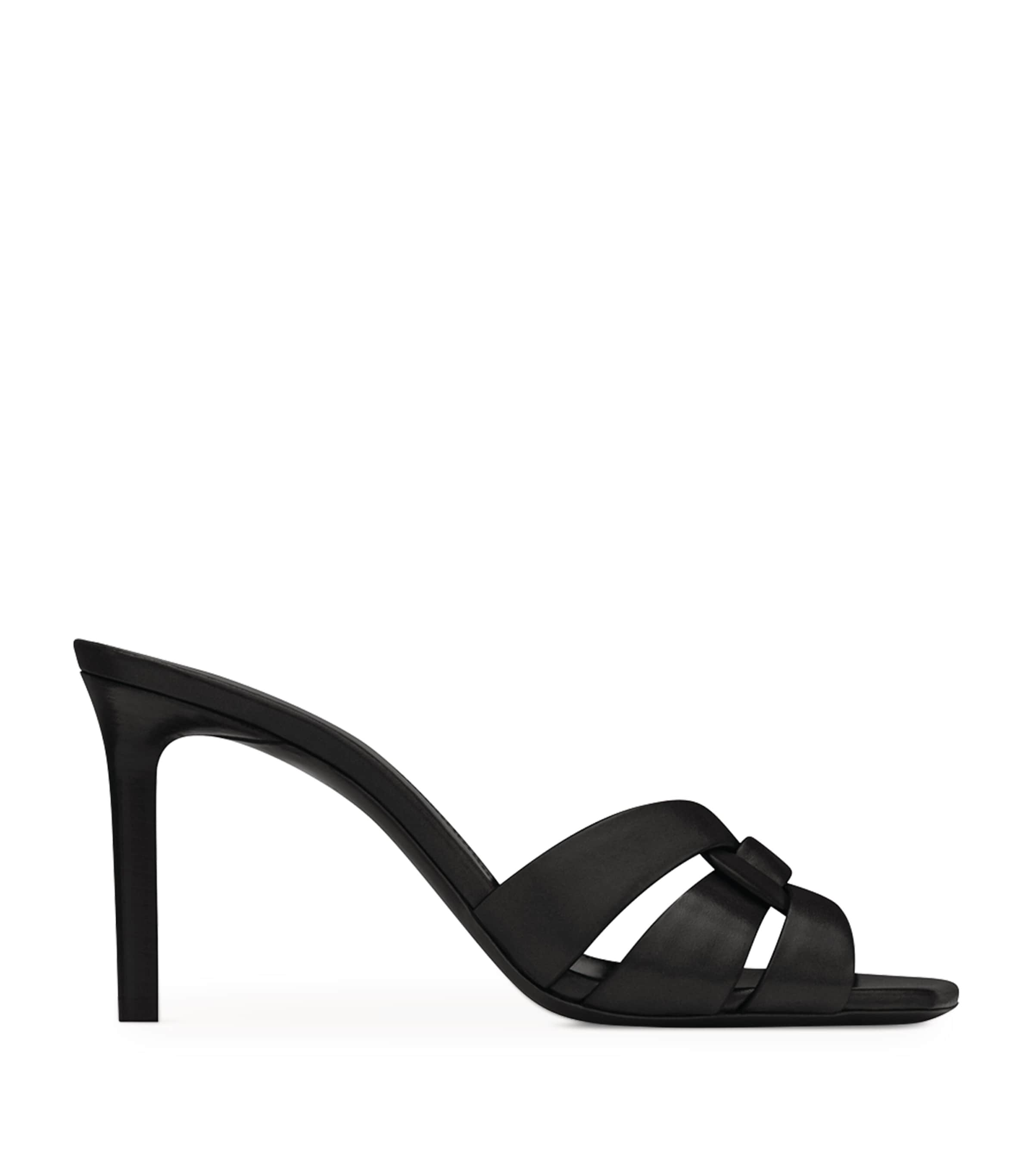 Saint Laurent Leather Tribute Heeled Mules 85