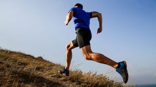 best running underwear: man trail running