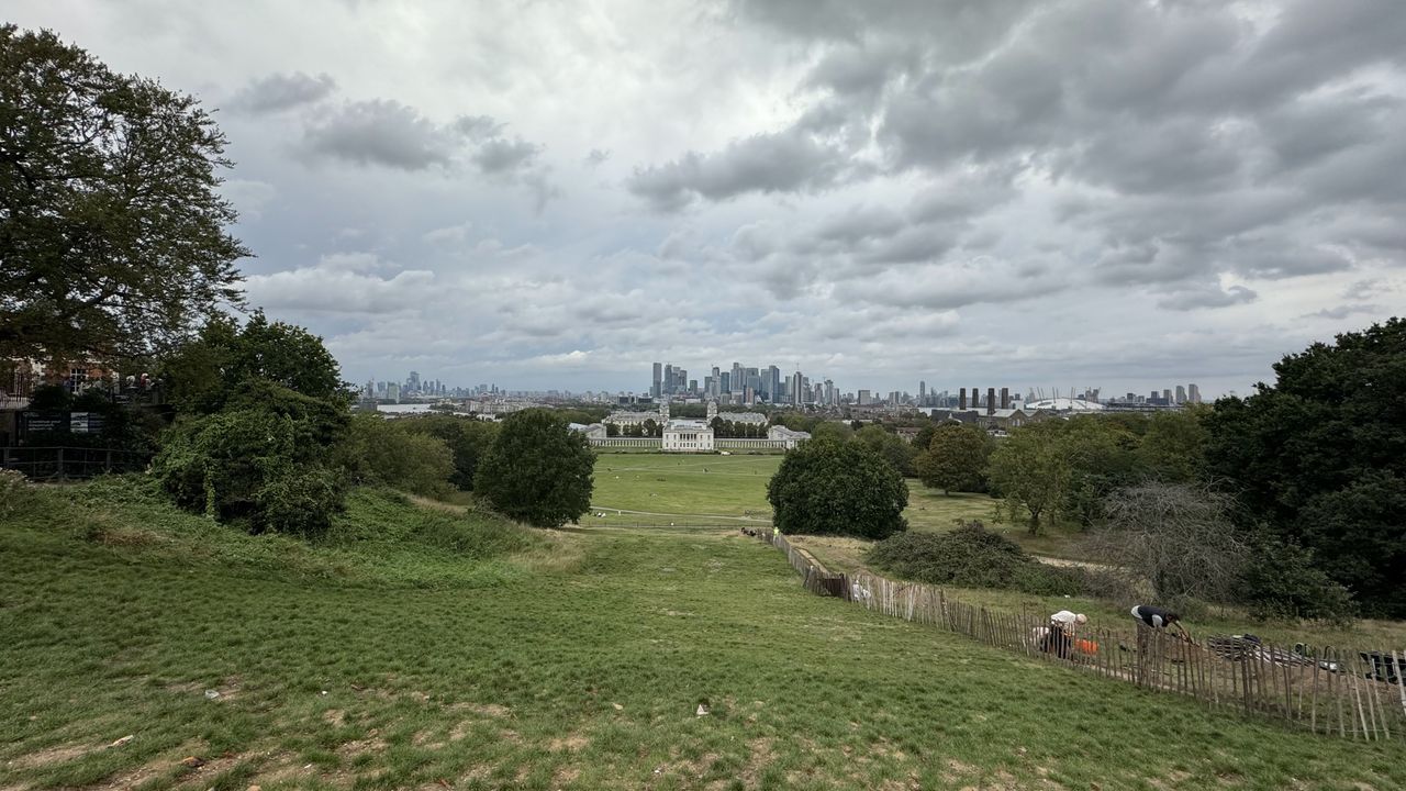 The East London skyline from Greenwich Park