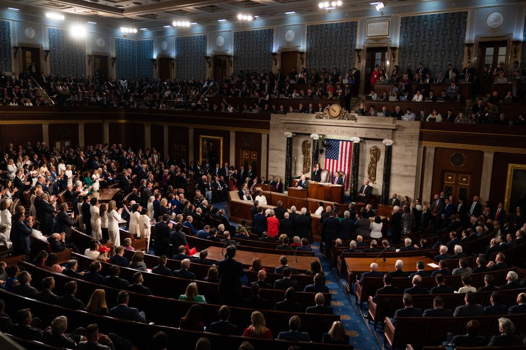 President Joe Biden delivers his State of the Union address in the House Chamber of the U.S. Capitol on March 7, 2024