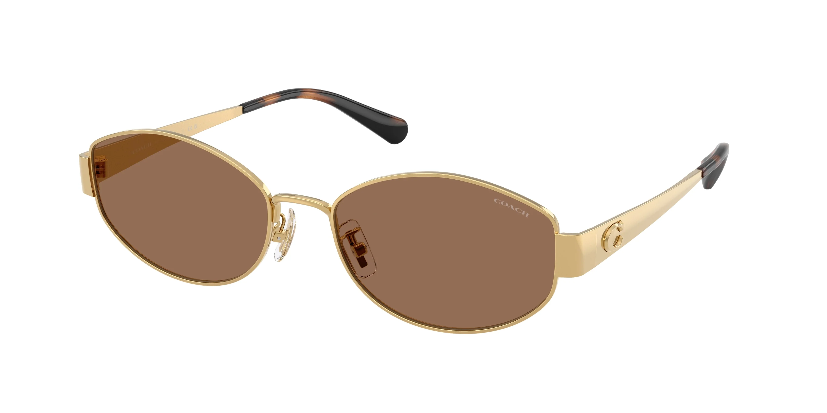 Coach, Low Bridge Fit Oval Sunglasses