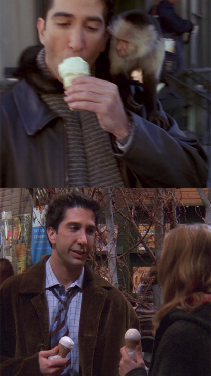 Ross lied about not liking ice cream.