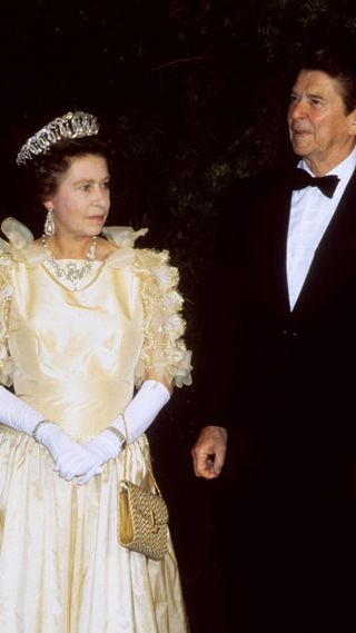 Queen Elizabeth II and Ronald Reagan