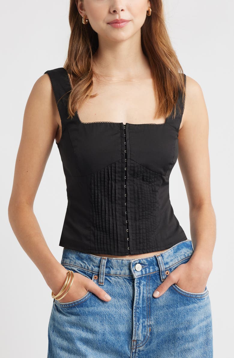 Pintuck Bustier Top
