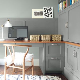 grey painted office furniture