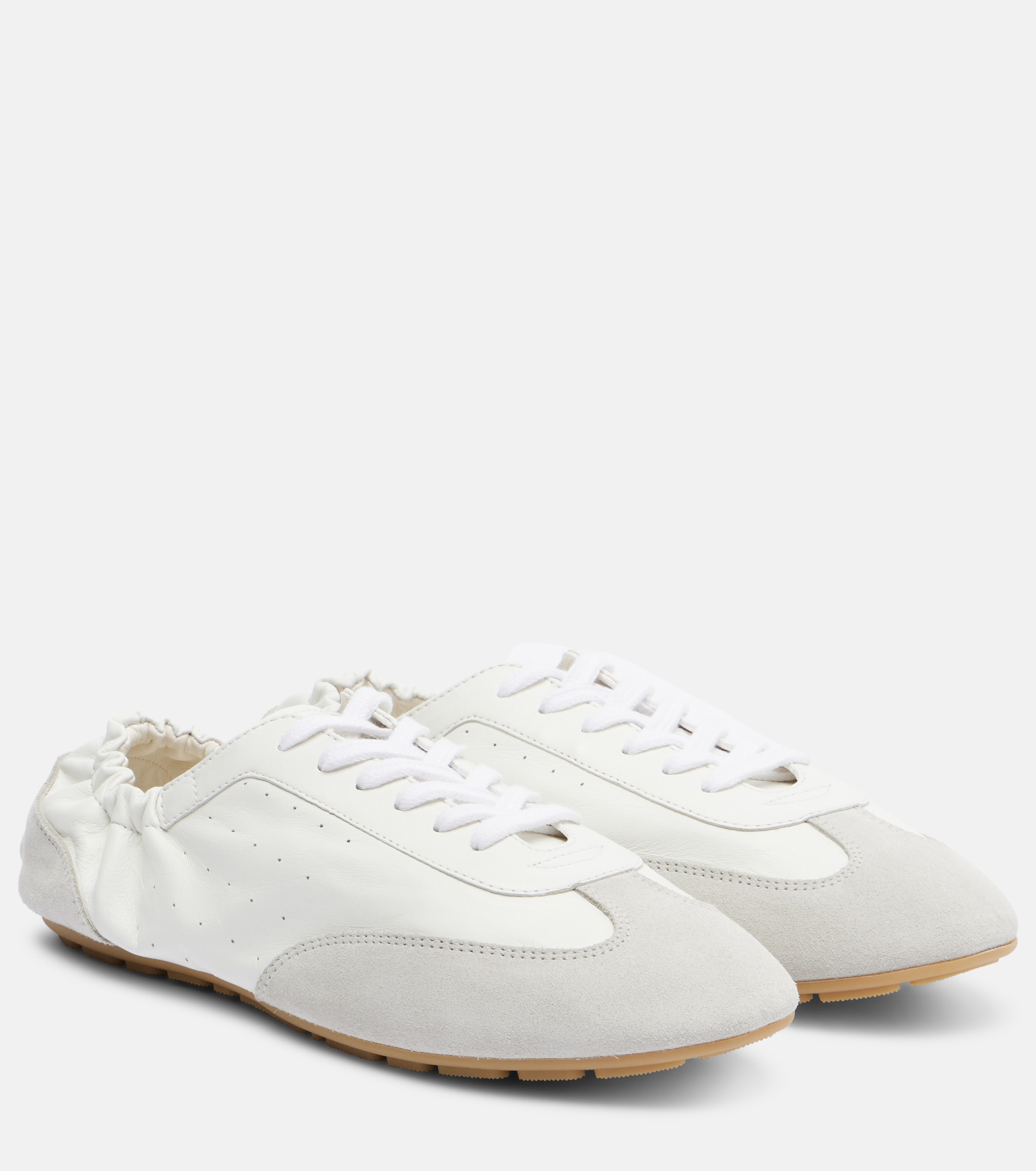 saint laurent Lewis leather and suede sneakers