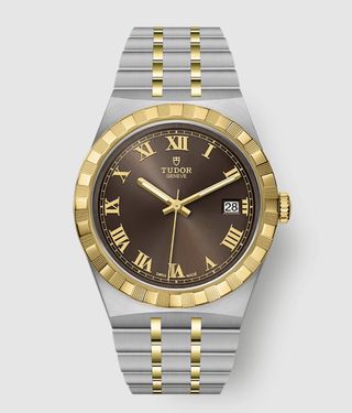 Tudor Royal watch with brown dial and bracelet strap