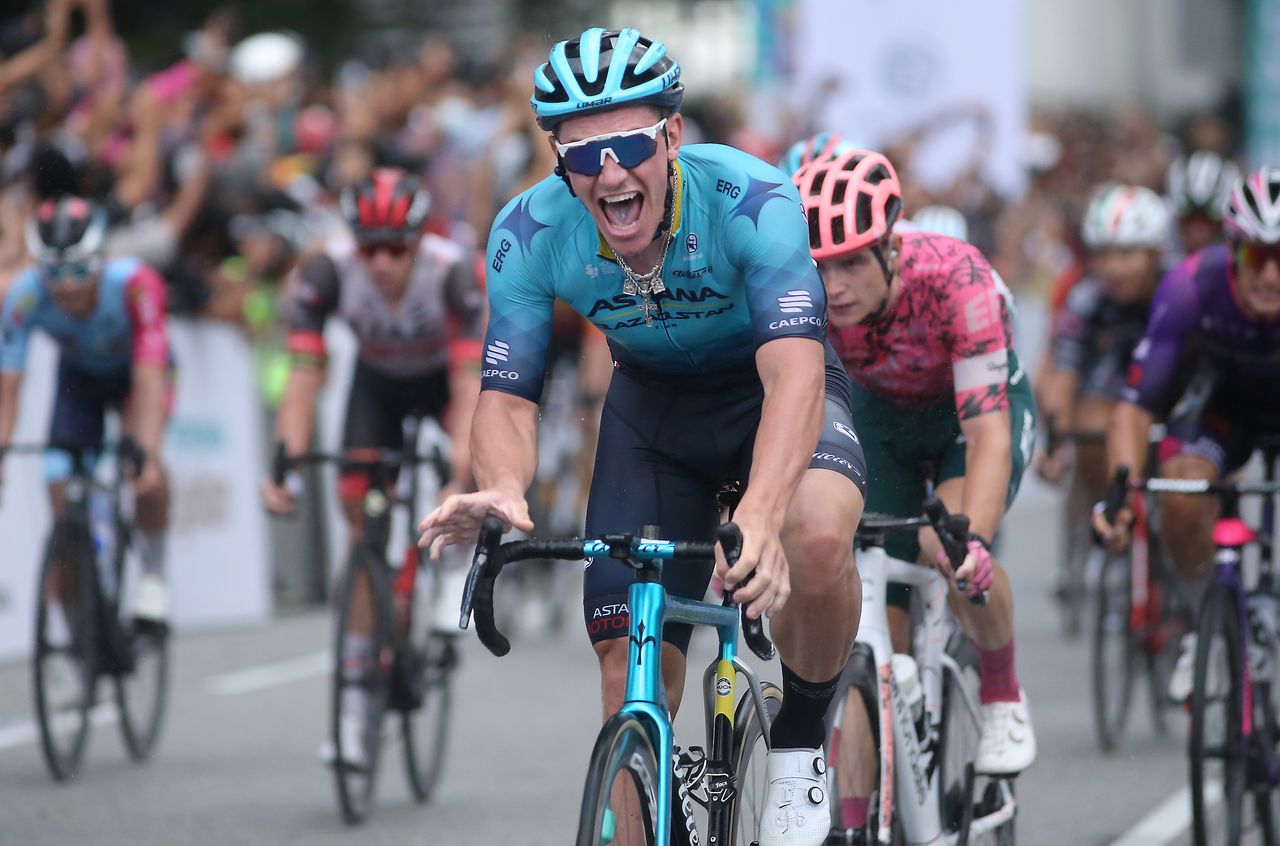 Gleb Syritsa (Astana Qazaqstan) wins stage 1 of Petronas Le Tour de Langkawi 2022
