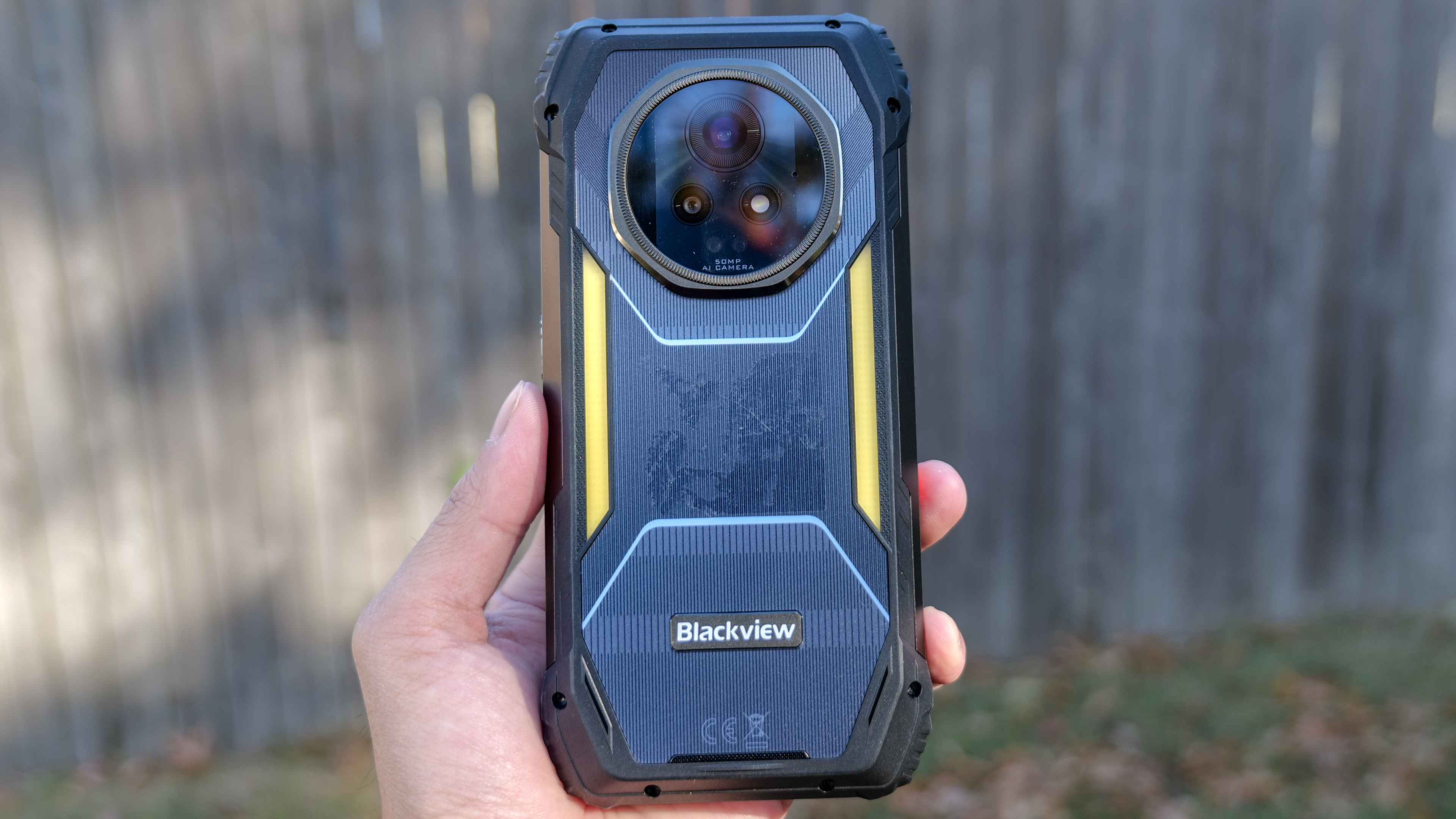Blackview Xplore 2 held in the hand.