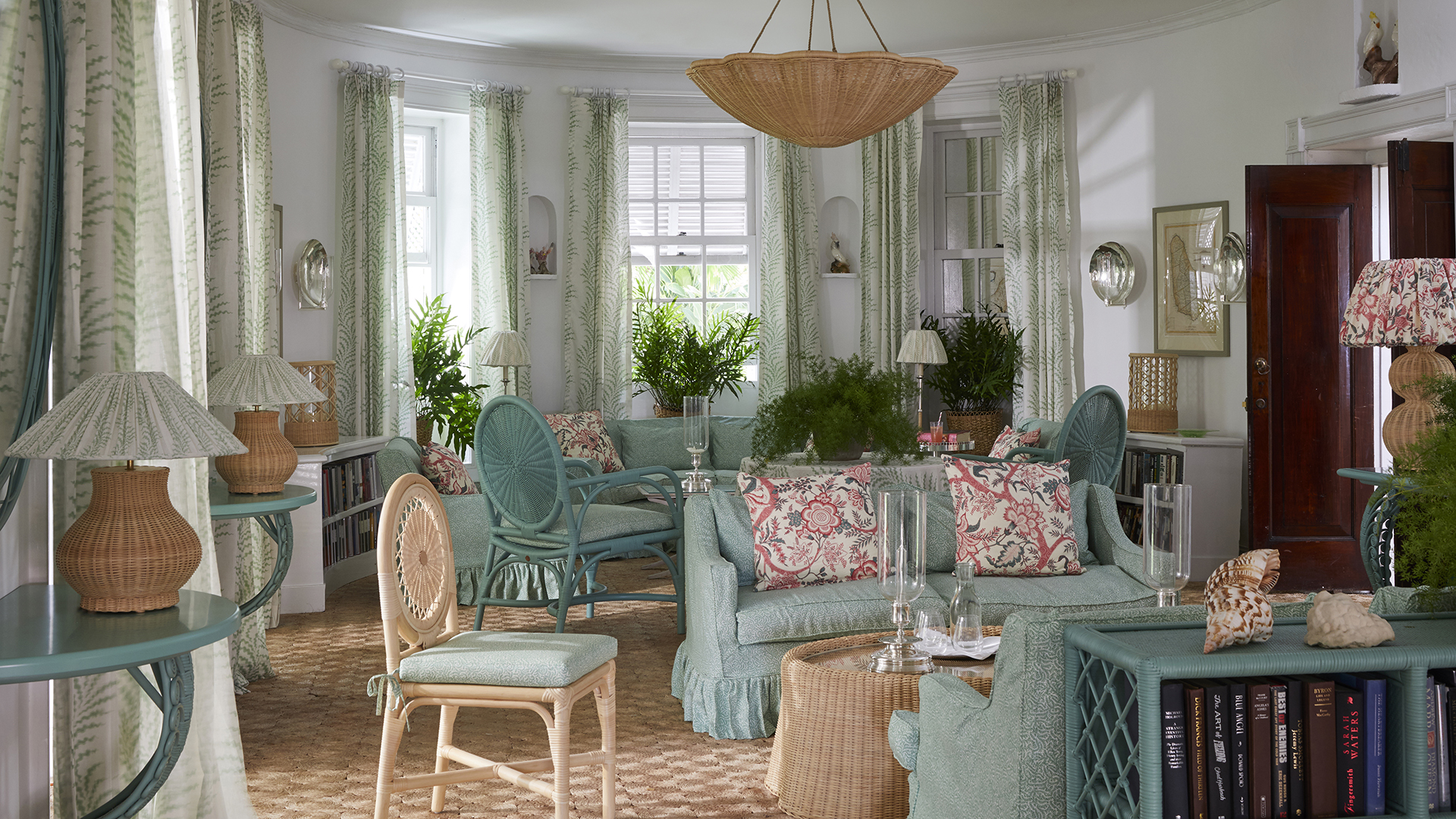 Rattan furniture in hotel