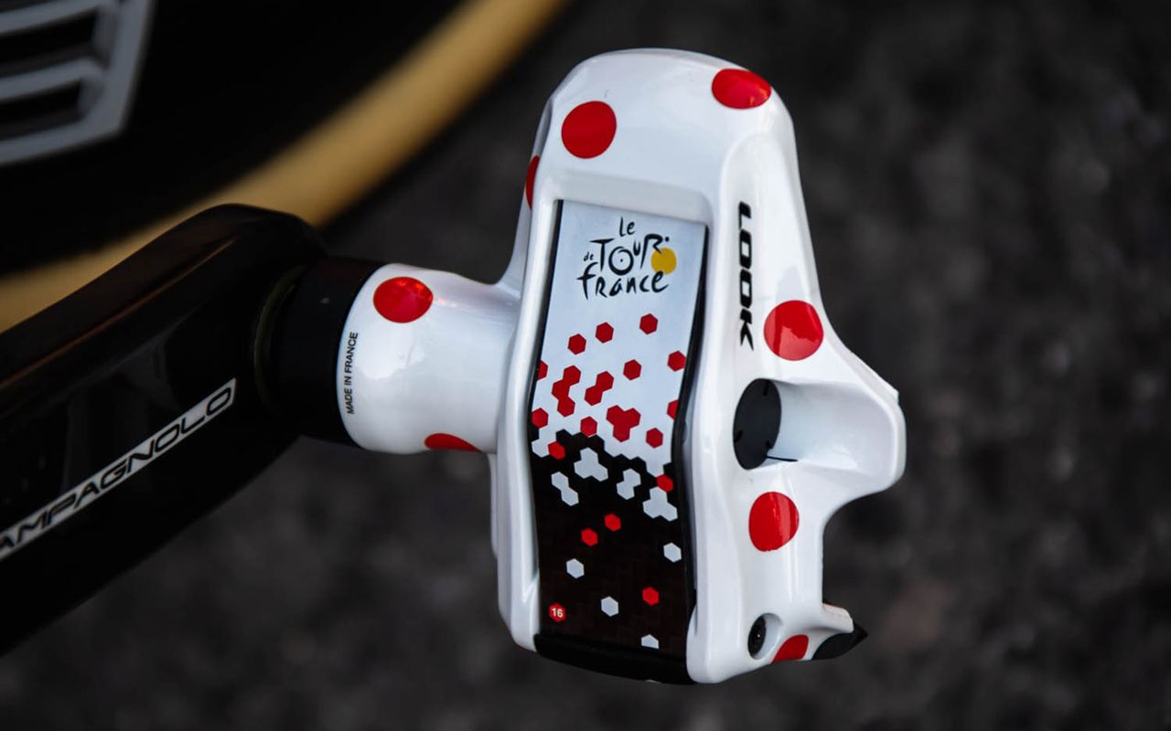 Look have also given Tim Wellens some special pedals to complement his jersey