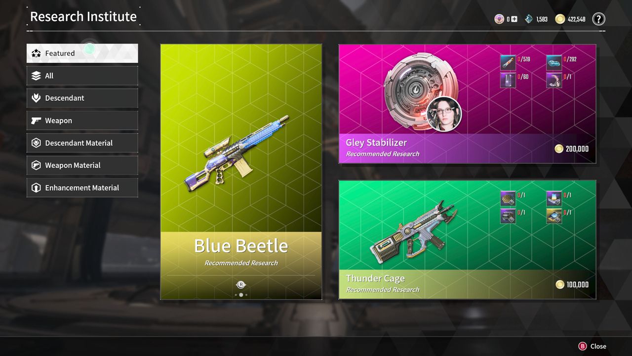 Screenshot of unlocking new Descendants in The First Descendant.