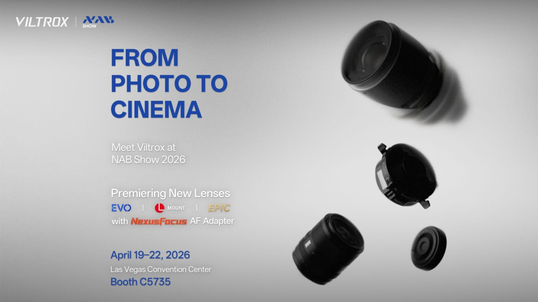 An announcement graphic for a photography trade show. 