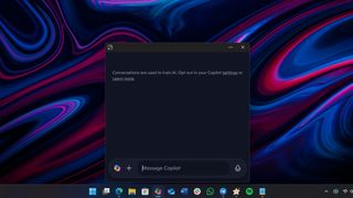 Copilot's new quick view on Windows 11