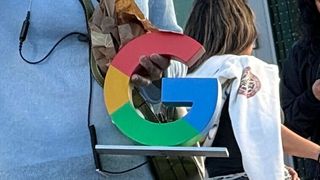 Google logo on Google campus