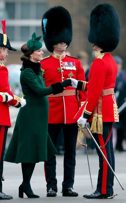 When she didn’t present the shamrocks to the 1st Battalion Irish Guards.