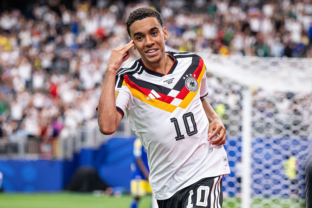 Jamal Musiala got in among Germany's seven goals against Curacao