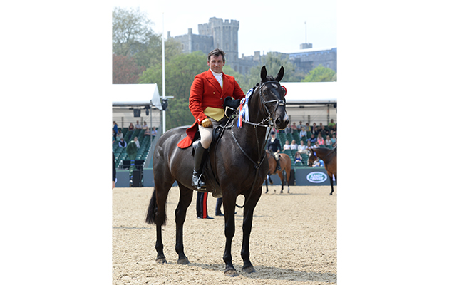 Rory ?? riding Vulcanite, Champion Working Hunter during Thursday of the Royal Windsor Horse Show, in the grounds of Windsor Castle in Windsor in the county of Berkshire, UK on 12th May 2016