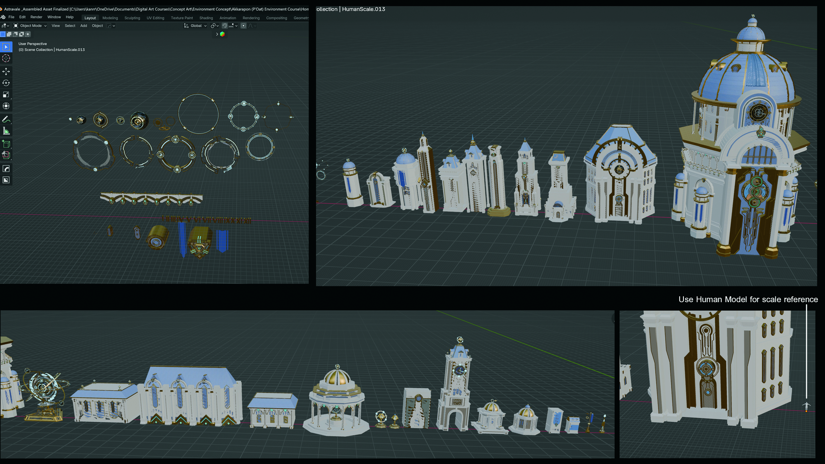 3D models of a castle