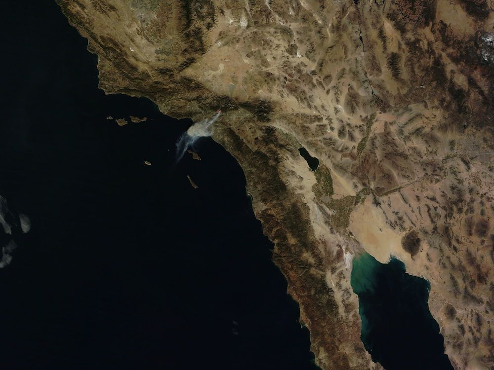 colby fire seen from space