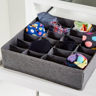 Grey Drawer Organiser - 24 Compartments