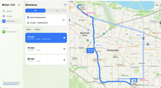 Apple Maps on the web screenshot