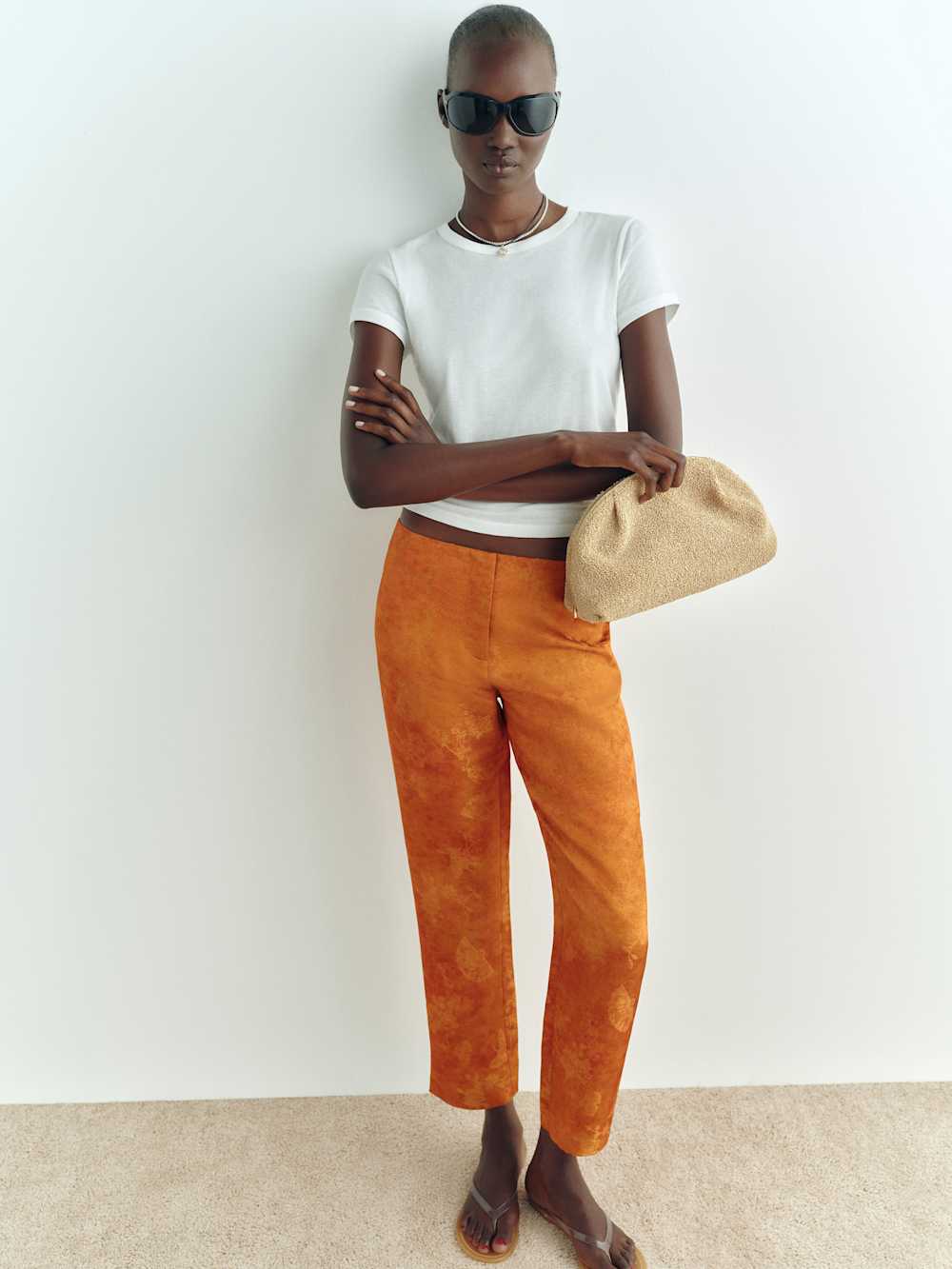 Hadley Mid Rise Satin Pant