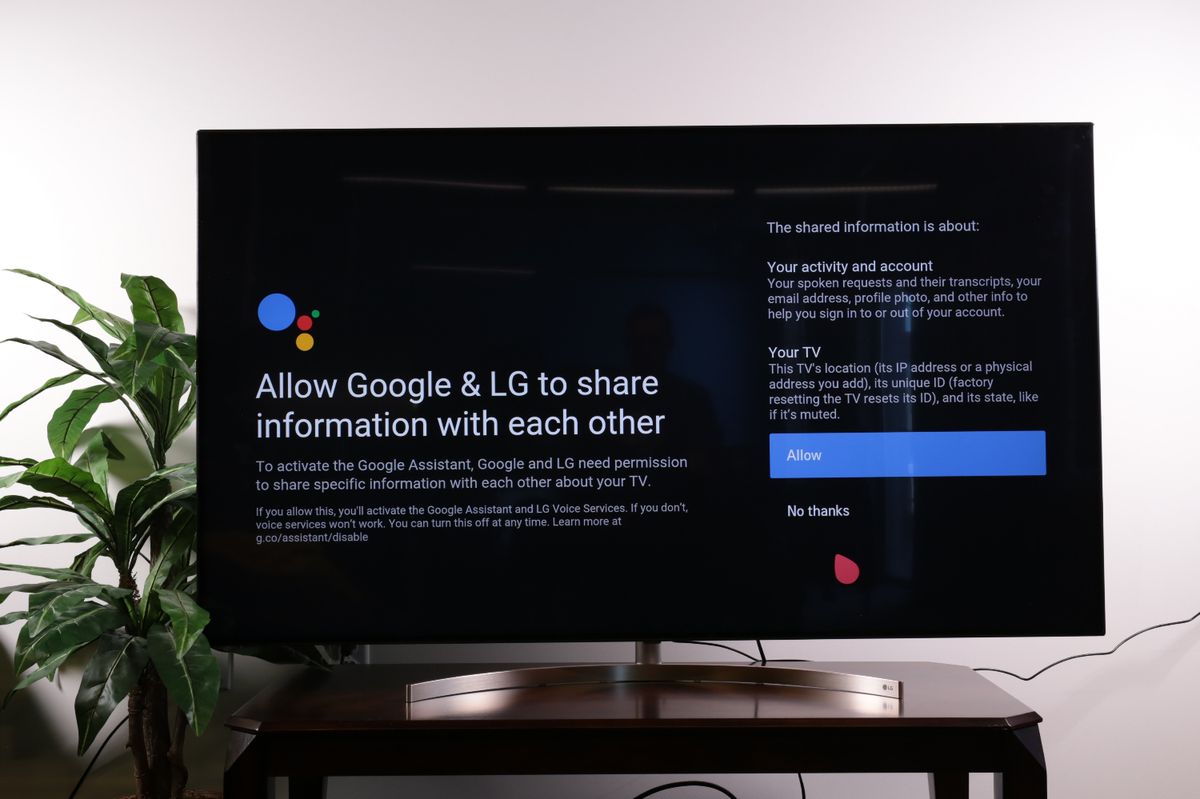 google home mini smart tv lg