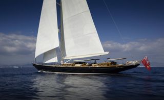 Wisp at sea, a classically styled 48m sailing boat by Hoek Design