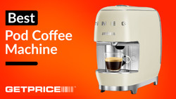 Lavazza A Modo Mio Smeg pod coffee machine with Getprice buying guide template